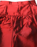 Dolce & Gabbana Red Silk Satin Bubble High Waist Mini Skirt Dolce & Gabbana