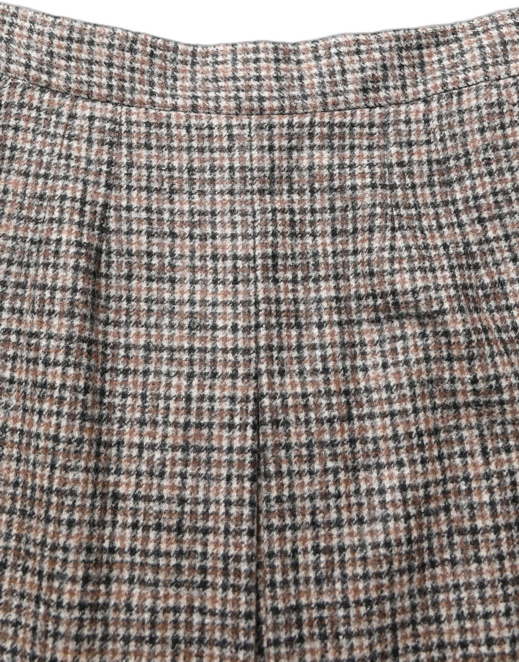 Dolce & Gabbana Brown Tweed High Waist A-line Mini Skirt Dolce & Gabbana