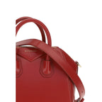 Givenchy Bos Taurus handbag in red calf leather with gold-tone hardware and structured design.