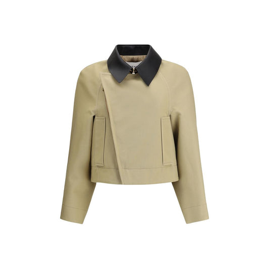 Givenchy Beige Cotton Leather Jacket