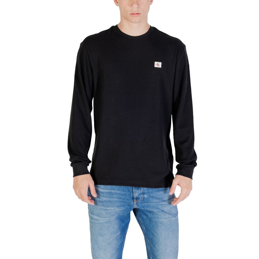 Calvin Klein Jeans Black Cotton Long Sleeve T-Shirt Calvin Klein Jeans