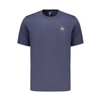 Converse blue cotton men's T-shirt with round neckline and short sleeves, casual style for everyday wear.