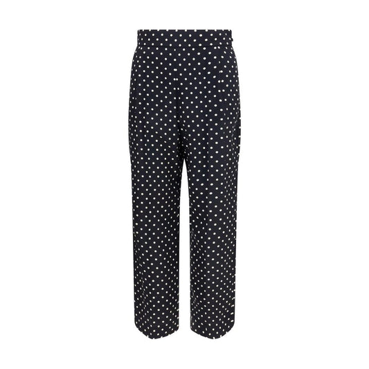 Valentino Garavani Black Silk Cropped Pants Valentino Garavani