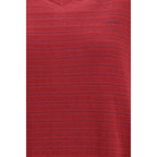 Miu Miu Bordeaux cotton sweatshirt with long sleeves and crew neck, casual and stylish for everyday wear.