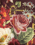 Dolce & Gabbana Burgundy Floral HighWaist A-line Mini Skirt Dolce & Gabbana
