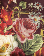 Dolce & Gabbana Burgundy Floral HighWaist A-line Mini Skirt Dolce & Gabbana