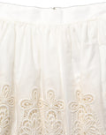 Dolce & Gabbana White Floral Embroidered A-line Mini Skirt Dolce & Gabbana