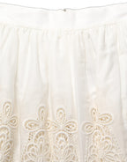 Dolce & Gabbana White Floral Embroidered A-line Mini Skirt Dolce & Gabbana