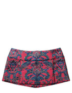 Dolce & Gabbana Multicolor Floral Jacquard MidWaist Mini Skirt Dolce & Gabbana