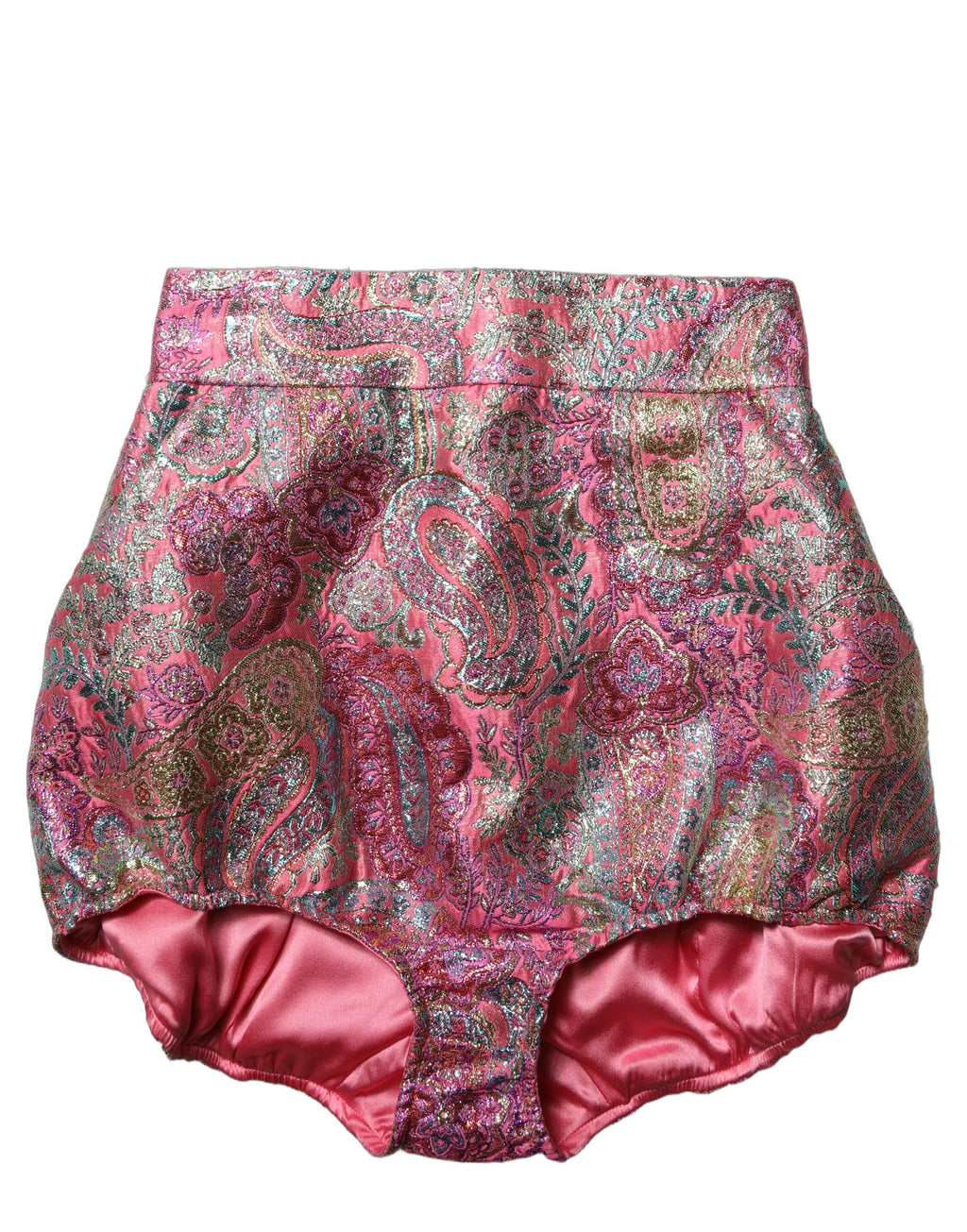 Dolce & Gabbana Pink Floral HighWaist Jacquard Hotpants Shorts Dolce & Gabbana