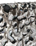 Dolce & Gabbana Silver Leopard Jacquard Mid Waist Mini Skirt Dolce & Gabbana