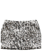 Dolce & Gabbana Silver Leopard Jacquard Mid Waist Mini Skirt Dolce & Gabbana