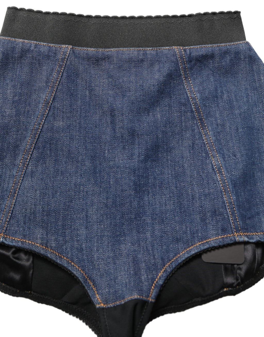 Dolce & Gabbana Blue Cotton High Waist Denim Hotpants Shorts Dolce & Gabbana
