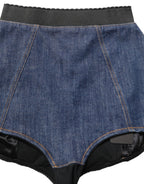 Dolce & Gabbana Blue Cotton High Waist Denim Hotpants Shorts Dolce & Gabbana