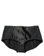 Dolce & Gabbana Black Low Waist Satin Culotte Hotpants Shorts