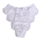Dolce & Gabbana White Floral Lace Low Rise Panty Underwear Dolce & Gabbana