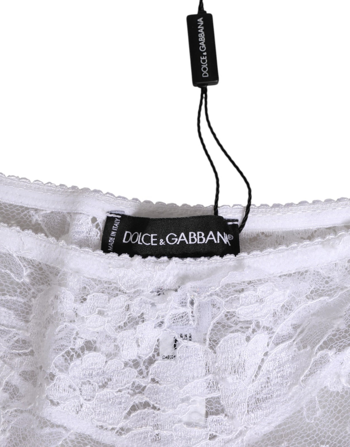 Dolce & Gabbana White Floral Lace Low Rise Panty Underwear Dolce & Gabbana