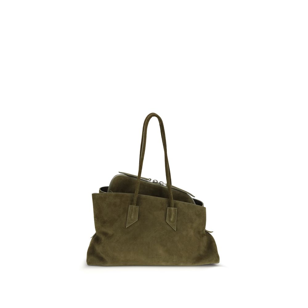 The Attico Bicolor Calf Leather Bos Taurus Shoulder Bag The Attico