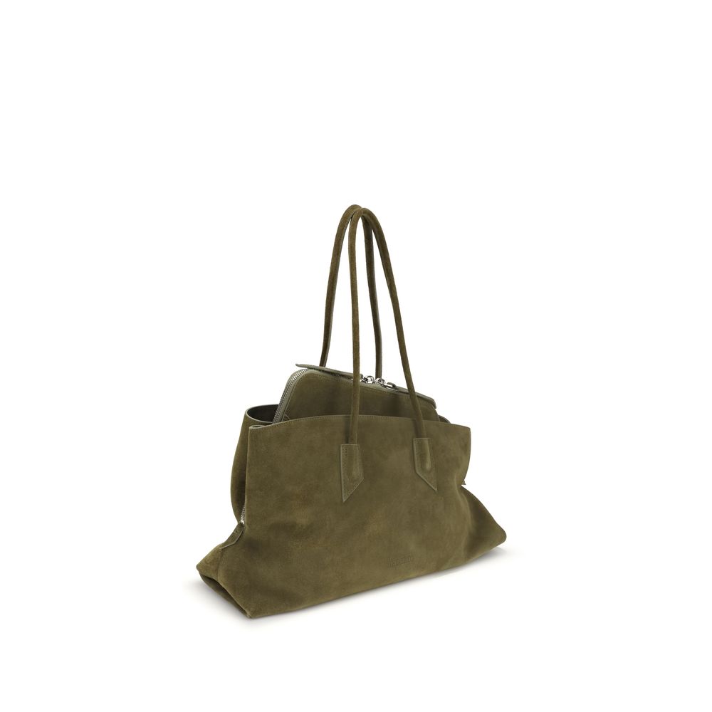 The Attico Bicolor Calf Leather Bos Taurus Shoulder Bag The Attico