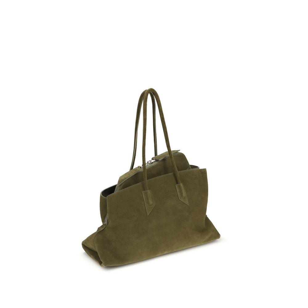 The Attico Bicolor Calf Leather Bos Taurus Shoulder Bag The Attico