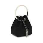 Jimmy Choo Black Cotton Shoulder Bag Jimmy Choo
