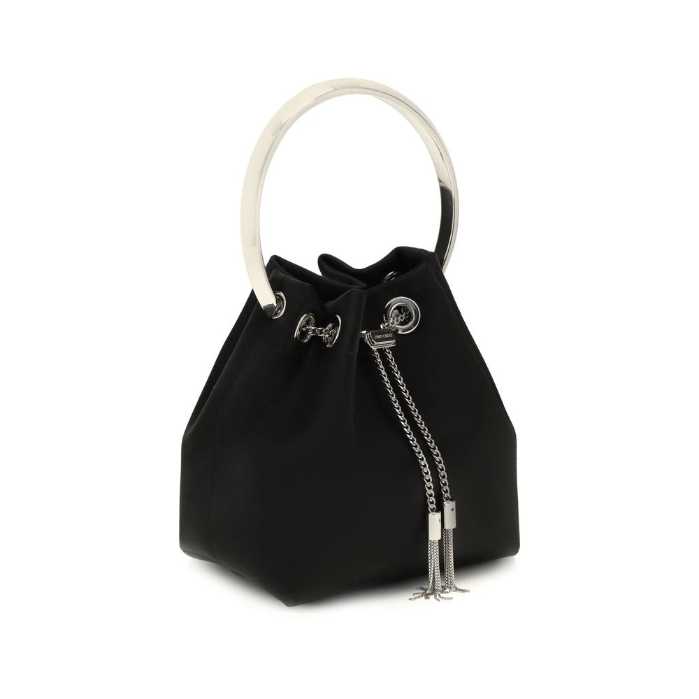 Jimmy Choo Black Cotton Shoulder Bag Jimmy Choo