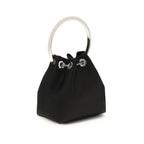 Jimmy Choo Black Cotton Shoulder Bag Jimmy Choo