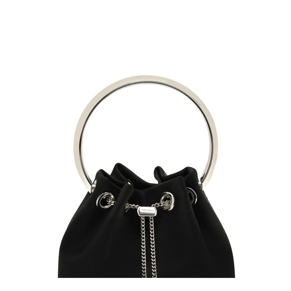 Jimmy Choo Black Cotton Shoulder Bag Jimmy Choo