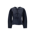 Ganni Black Cotton Blouse Ganni