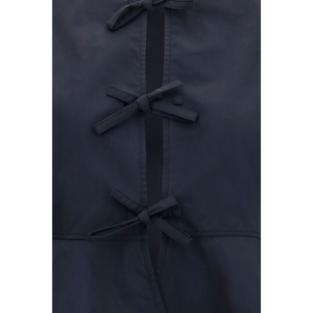 Ganni Black Cotton Blouse Ganni