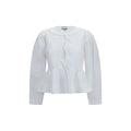 Ganni White Cotton Blouse Ganni