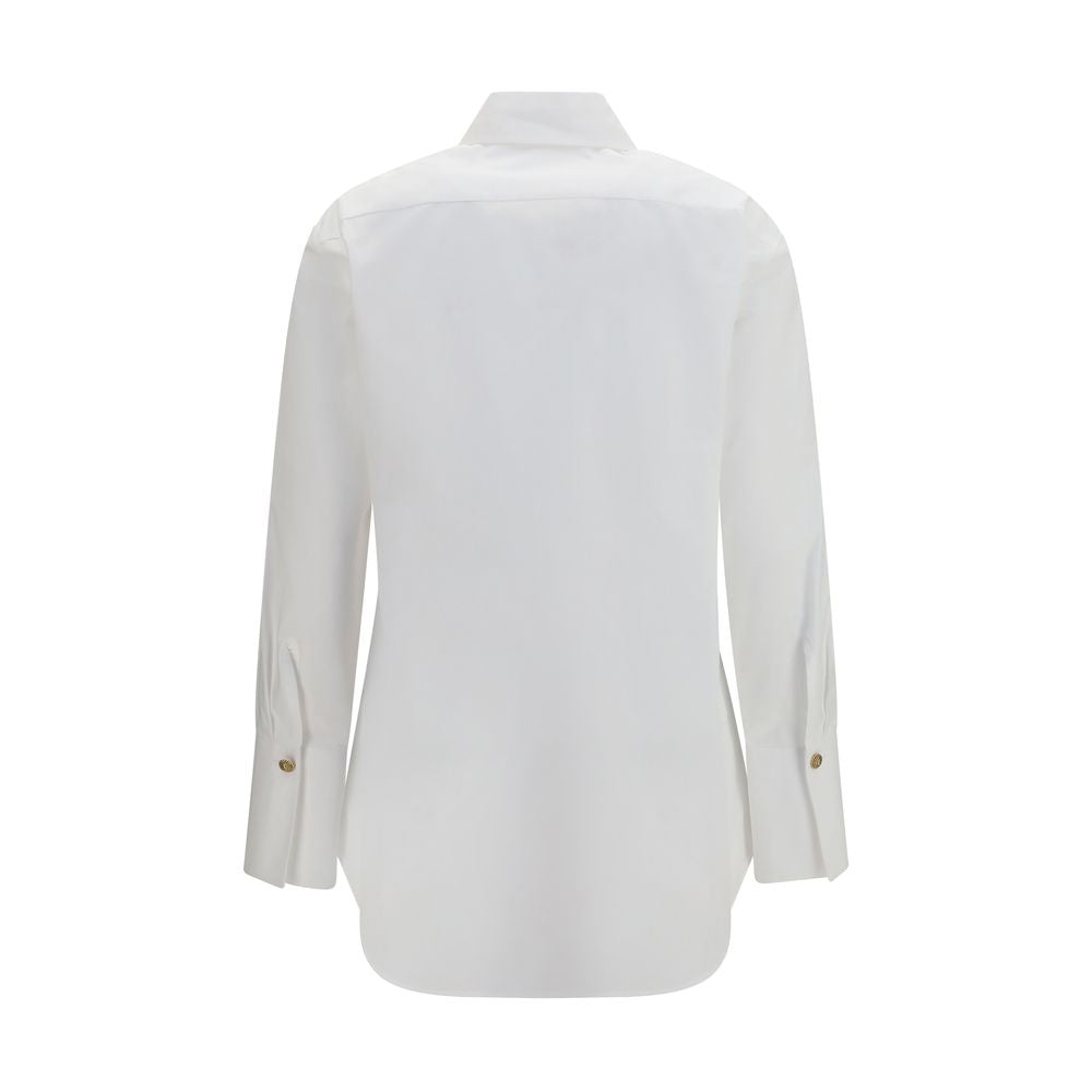 Balmain White Cotton Dress Shirt Balmain