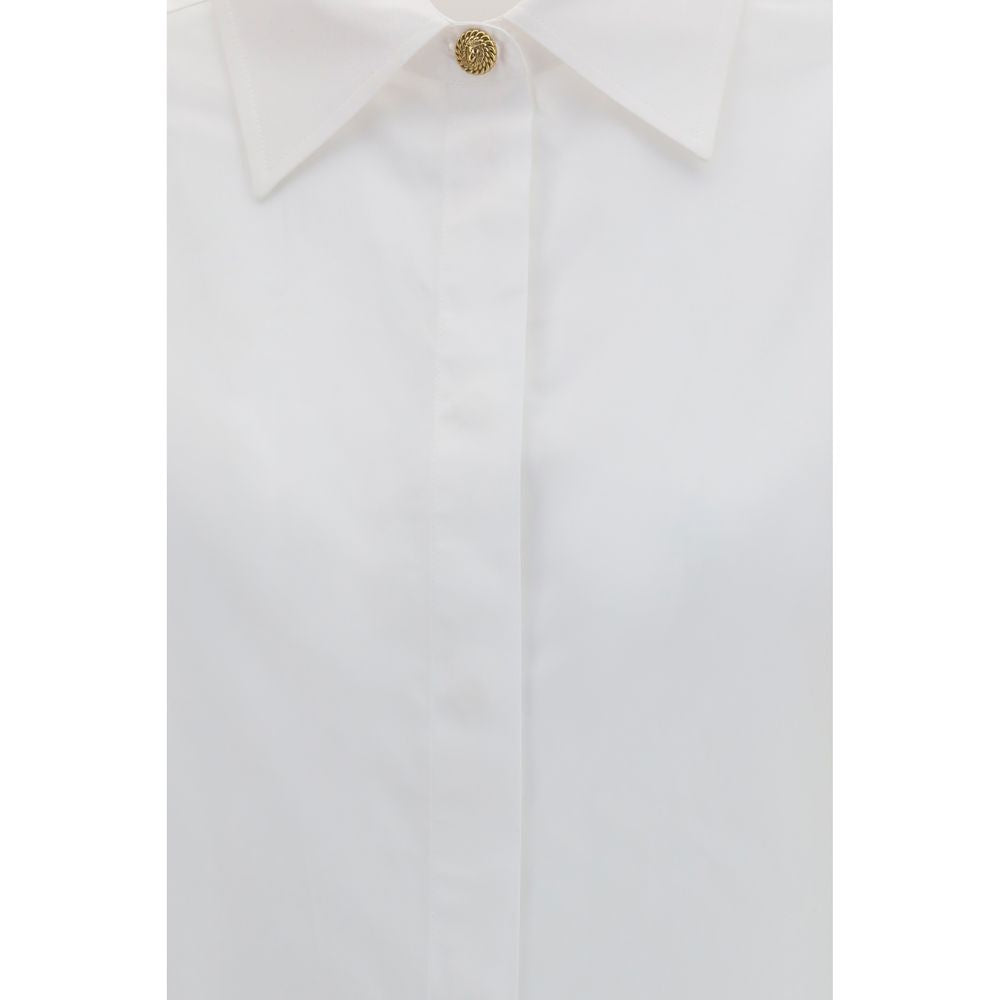 Balmain White Cotton Dress Shirt Balmain