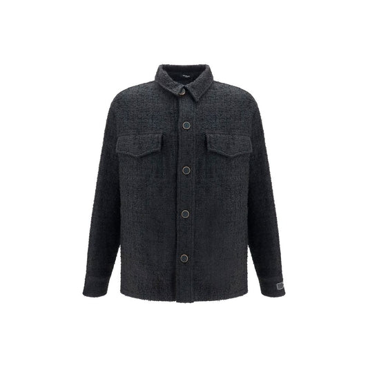 Balmain Black Cotton Full-Length Jacket Balmain