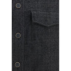 Balmain Black Cotton Full-Length Jacket Balmain