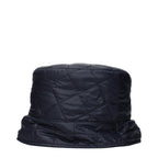 Blue cotton bucket hat by Moncler with a relaxed brim and subtle branding, perfect for casual outdoor wear.