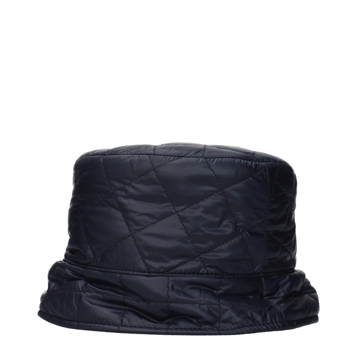 Blue cotton bucket hat by Moncler with a relaxed brim and subtle branding, perfect for casual outdoor wear.