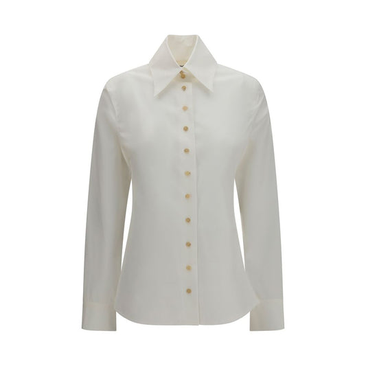 Khaite White Cotton Dress Shirt Khaite
