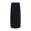 Khaite Black Acetate Long Skirt Khaite