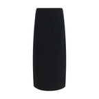 Khaite Black Acetate Long Skirt Khaite