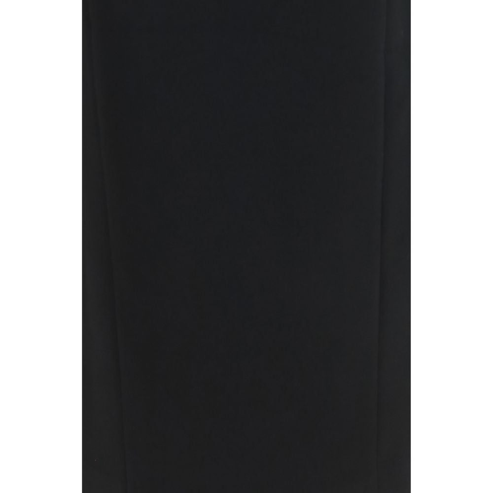 Khaite Black Acetate Long Skirt Khaite
