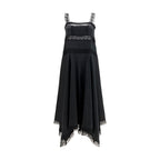 Ganni Black Silk Cocktail Dress Ganni