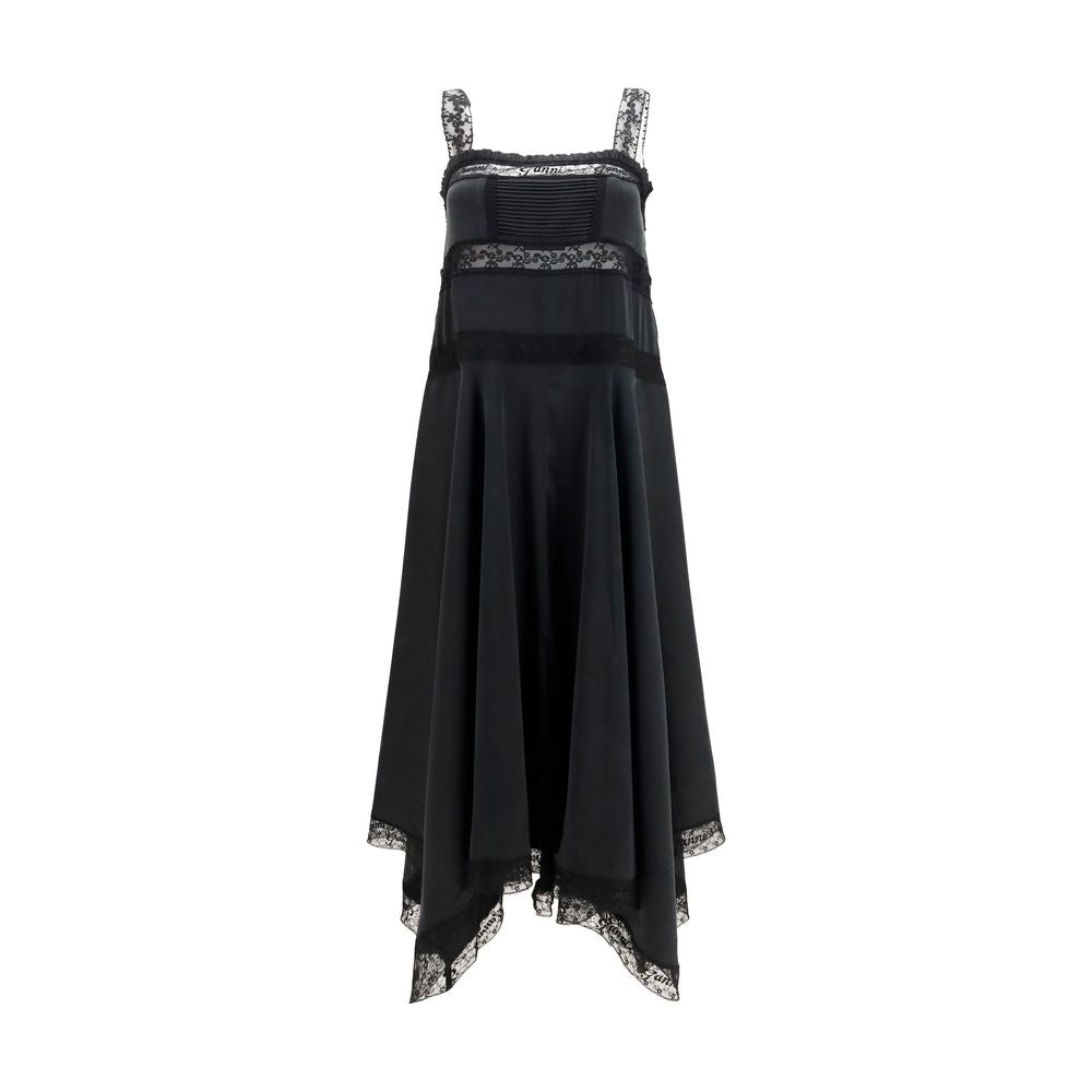 Ganni Black Silk Cocktail Dress Ganni