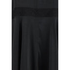 Ganni Black Silk Cocktail Dress Ganni