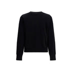 Ganni Black Cotton Sweatshirt Ganni