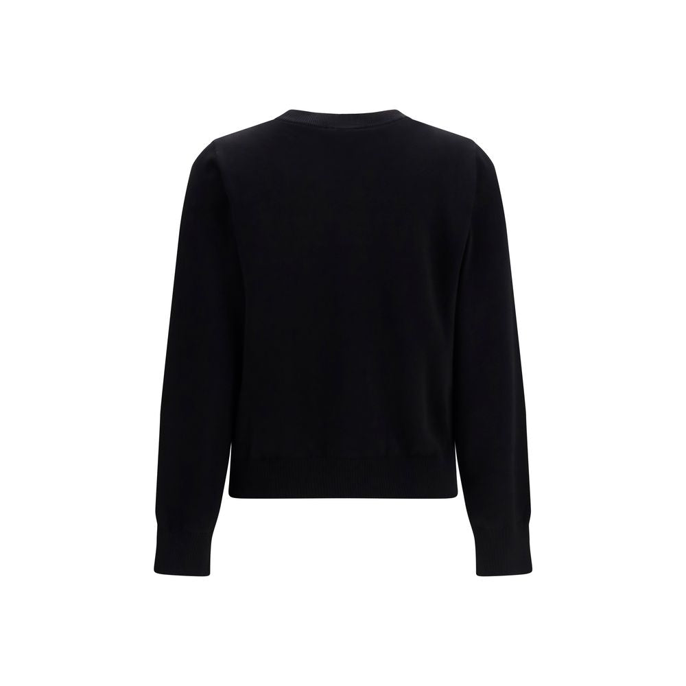 Ganni Black Cotton Sweatshirt Ganni