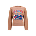 Ganni Beige Cotton Sweatshirt Ganni