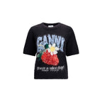 Ganni Black Alpaca Vicugna Pacos T-Shirt Ganni