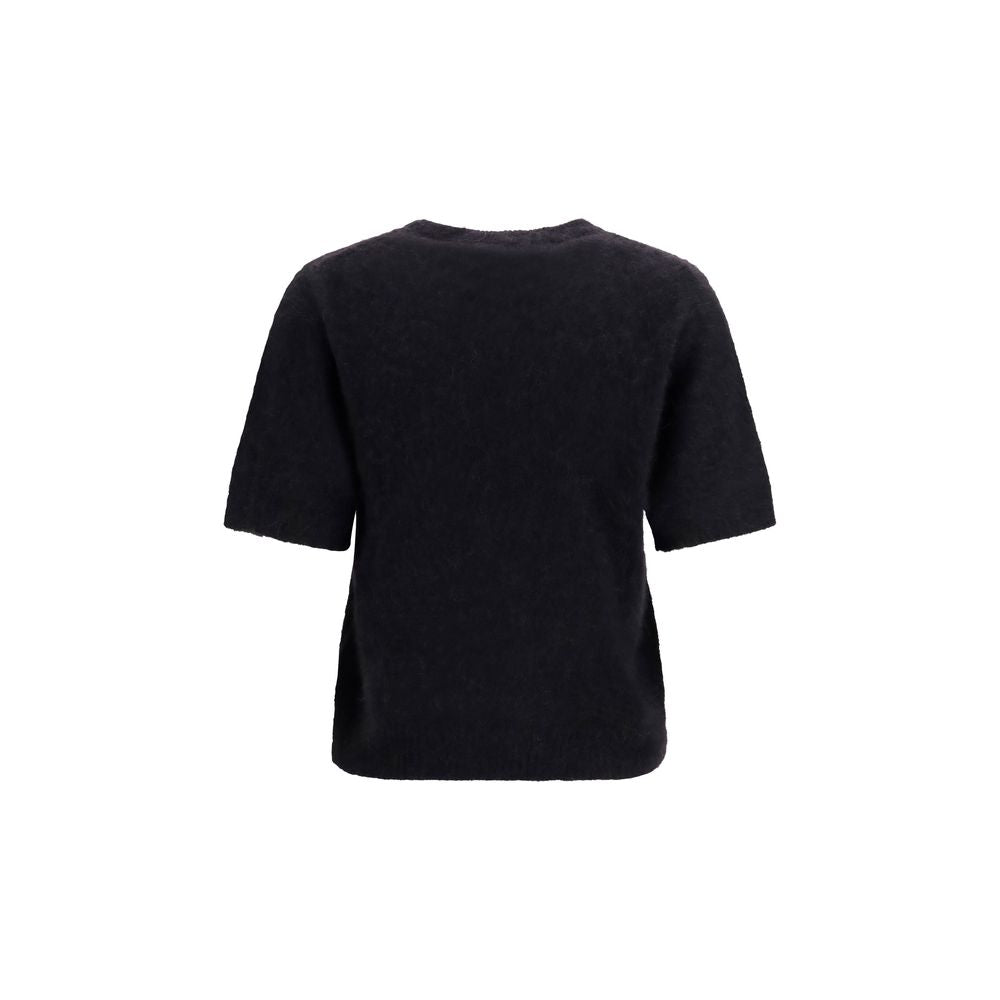 Ganni Black Alpaca Vicugna Pacos T-Shirt Ganni