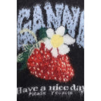 Ganni Black Alpaca Vicugna Pacos T-Shirt Ganni